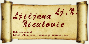 Ljiljana Niculović vizit kartica